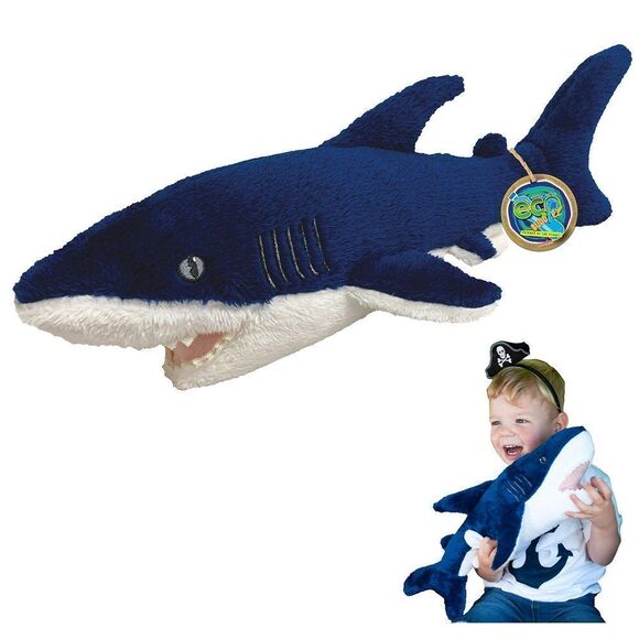EcoBuddiez - Mako Shark from Deluxebase. Large 20 inch Soft Plush Toy Made from - Picture 1 of 5
